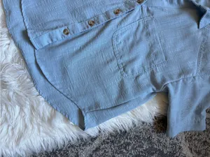 Blu Pepper Powder blue camp shirt thumbnail 2