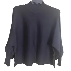 T Tahari Mock Neck Sweater Women 2X Black New Ribbed Dolman Sleeve thumbnail 2