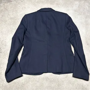 J. Crew Classic Schoolboy Navy Wool Women’s Blazer Size 0 Gold Button Up thumbnail 2