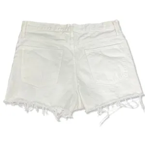 Madewell White Denim Perfect Jean Shorts Frayed Hem 5 Pocket Design Size 32 thumbnail 9