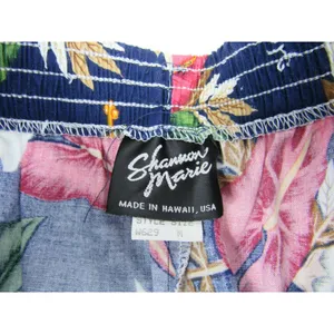Vtg Shannon Marie Hawaiian Floral‎ Shorts Hibiscus Sz M USA Hawaii High Waist thumbnail 2
