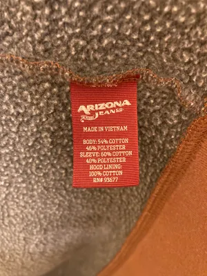 Arizona Jean Co Brown And Gray Performance Hoodie Fleece Jacket thumbnail 5