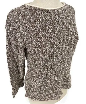 Oona Short Sleeve Sweater Boat Neck Made in New England Sz M thumbnail 1