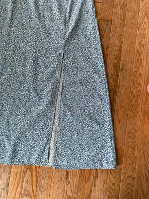 white and blue floral maxi shift dress thumbnail 4