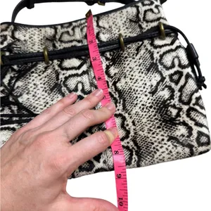 🐍 Frye Sacha Snake‎ Print Leather Mini Crossbody Bag with Tassel ✨ thumbnail 7