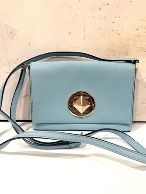 Kate Spade Newberry Lane Small Crossbody Bag Purse Saffiano Leather Blue thumbnail 2