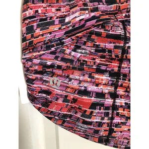 Lululemon Speed Up Short 2.5" - Sz 8, Flash Peat‎ Orange Black FPOM/BLK thumbnail 4