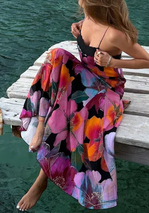 Free People Bloomspell Maxi Dress in Desert Rose Combo NWT thumbnail 1