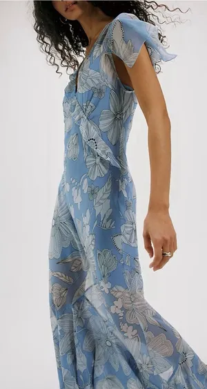 NWT Free People Moonlight Maxi Dress - blissful blue - size 6 thumbnail 1
