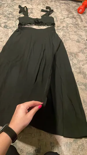 Shein Maxi Skirt Set Two-Piece Crop Top thumbnail 6