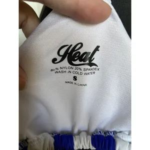 Heat Womens Bikini Top Sz S Royal Blue White String Padded‎ Removable Pads thumbnail 5