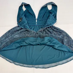 Lulus Smokeshow Teal Metallic Sleeveless‎ Mini Dress MEDIUM thumbnail 8
