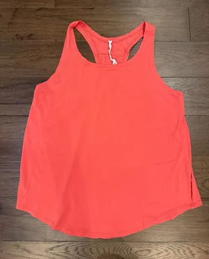 Puma Lululemon Coral Orange Racerback Tank Top Athletic Workout Size 12 - C30-098 thumbnail 1