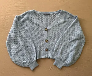Zaful Balloon Sleeve Knit Cardigan thumbnail 2