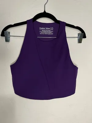 Outdoor Voices Zoom Açaí‎ Purple Shelf Bra Athletic Crop Top thumbnail 2
