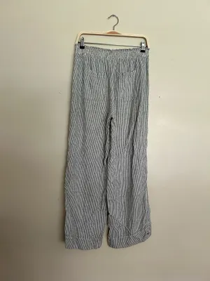 Wide leg striped pants Gray thumbnail 7
