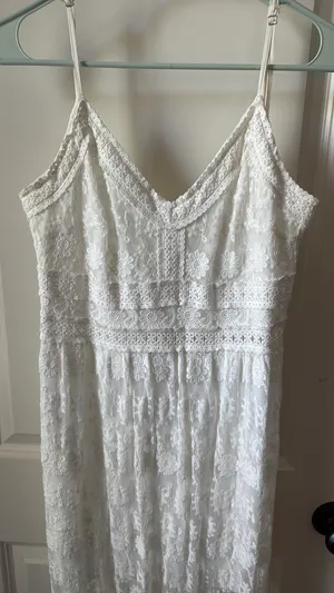 Altar'd State Dress White Lace Maxi thumbnail 1