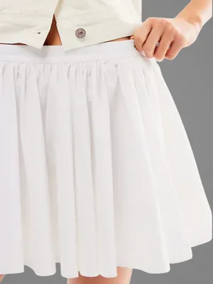 Like New Free People Gaia Full Circle Poplin Skort White Size Large thumbnail 4