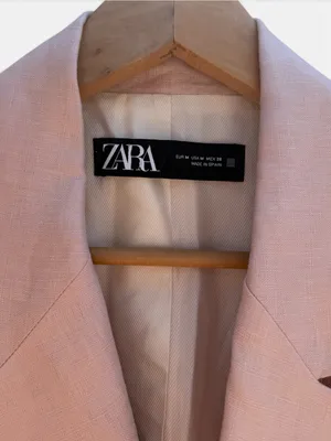 ZARA Linen Relaxed Blazer thumbnail 3
