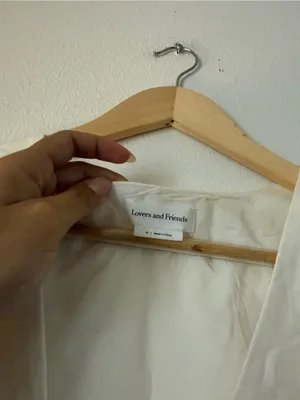 Lovers + Friends Cream Vest button down top thumbnail 4