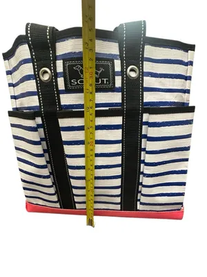 SCOUT blue and white striped utility tote bag thumbnail 3