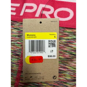 Nike Pro Womens 3" Spacedye Training Shorts Pink Green HJ6348-629 Small NWT thumbnail 4