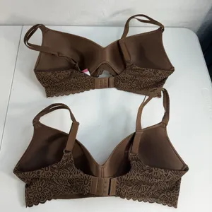 No Boundaries Sz XL Bra Lot Of 2 Light Lift Wire Free Brown Latte T-Shirt Padded thumbnail 5