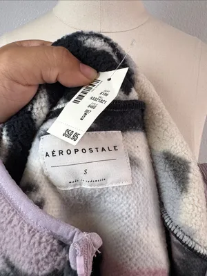 Aeropostale Geometric Sherpa Half-Zip Pullover thumbnail 6