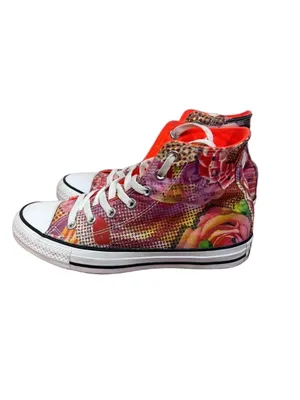 Converse Chuck Taylor All Star Hi Women's Floral Shoe Size 7 #139 thumbnail 3