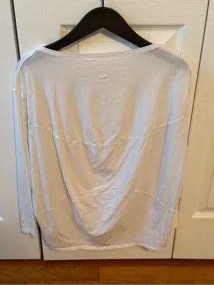 Lululemon LA Back in Action Long Sleeve in White thumbnail 3