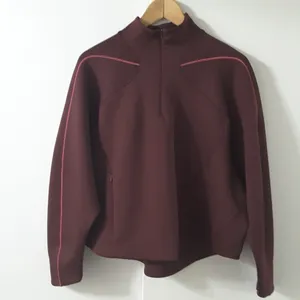 Nike Women's Universa Dri-Fit 1/4 Zip in Burgundy Crush size L NWT $110 thumbnail 4