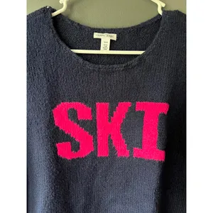 Tribal Jeans Navy Blue Ski Sweater Medium thumbnail 3