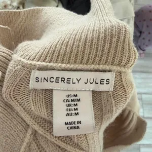 Sincerely-jules-for-bandier Women's Tan and Cream Jumper thumbnail 4