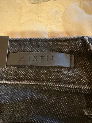 Risen women’s The Hazen Distressed Skinny Jeans size 27/5 black/grey NWT thumbnail 9
