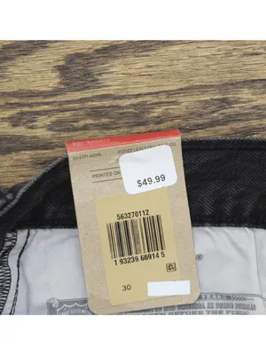 NWT Levi's 501 Original Distressed Button Fly Jean Shorts Jorts Lunar Black 30 thumbnail 7