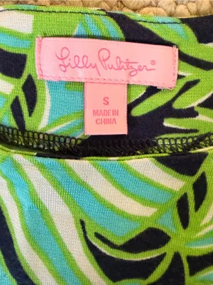 Lilly‎ Pulitzer Ritchie Dress Hot Hot Hot Silk Cotton Blend Tropical Print Small thumbnail 3