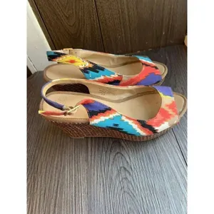 Mootsies Tootsies moliker women's size 6 M wedges woven‎ heels thumbnail 2