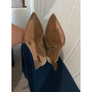 Vince Camuto Temindal Tan Suede Pointed Toe Flared Heel Ankle Boots Size 10M thumbnail 7