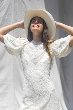 FREE PEOPLE x JEN’S PIRATE BOOTY NWOT VILLANOVA LACE PUFF SLEEVE MINI DRESS MED thumbnail 10