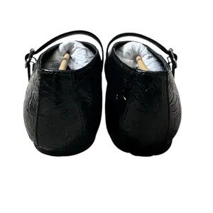 NWB Katy Perry The Evie Mary Jane Ballet Flat Womens Size 8 M Crinkle Black thumbnail 4