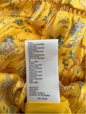 Urban Outfitters Yellow Floral Semi Sheer Tiered Babydoll Mini Dress thumbnail 5