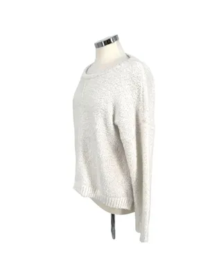 Studio B By Bobeau White Textured Knit Sweater Cozycore Loungewear Size XL thumbnail 5