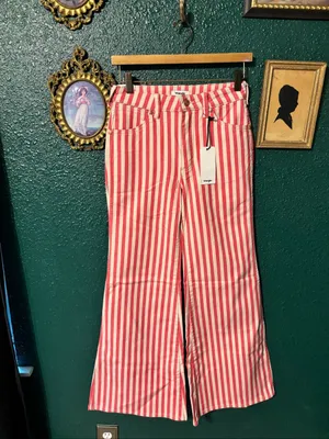 Wrangler 'The Wanderer' Flare Jeans Raspberry Ripple Stripe Size W26/L30 NWT thumbnail 3