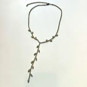 Rhinestone lariat vintage necklace thumbnail 6
