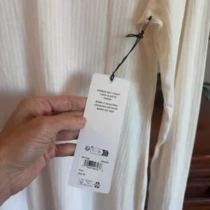 Alo Yoga NWT Ribbed Sea Coast Long Sleeve Dress Ivory Size M thumbnail 5
