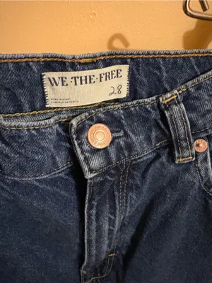 Free People Tinsley Baggy High Rise Straight Leg Jeans in Dark Romance thumbnail 5