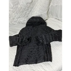 HEAT Quilted Puffer Jacket Black Hooded Full Zip Lightweight Womens S fair‎ thumbnail 4