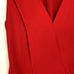 Jason Wu Sleeveless Knee Length Wrap‎ Dress in Red MRSP $495 thumbnail 5