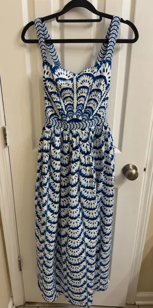 Crown & Ivy Blue and White Maxi Dress thumbnail 2
