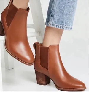 MADEWELL‎ Regan boot pull on Boots Size 7 Saddle BROWN Booties Short Heeled thumbnail 2